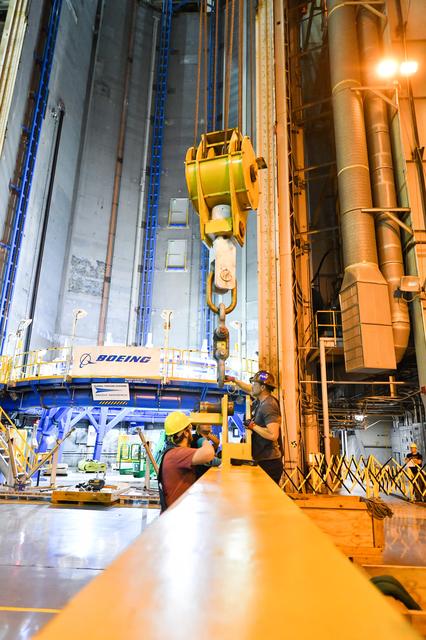 NASA image: Engine Section for NASA’s SLS Rocket Prepared for Joining to Rest of Stage